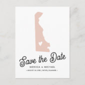 DELAWARE State Destination Weddenschap IEDERE KLEU Aankondigingskaart (Voorkant)