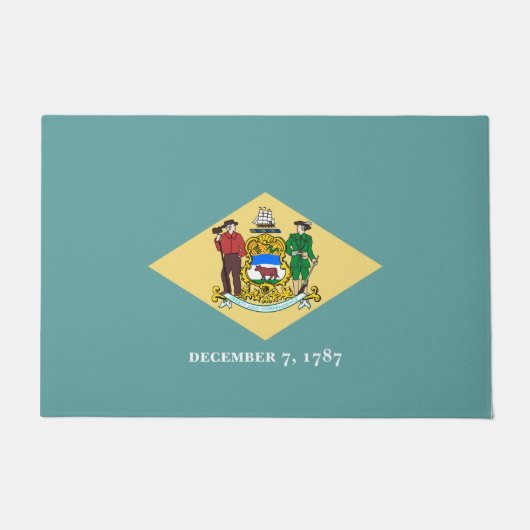 Delaware State Flag Design Decor Deurmat (Voorkant)