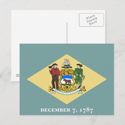 Delaware State Flag.png Briefkaart (Voorkant / Achterkant)