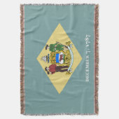 Delaware State Flag Print Patriottisch Deken (Voorkant Verticaal)