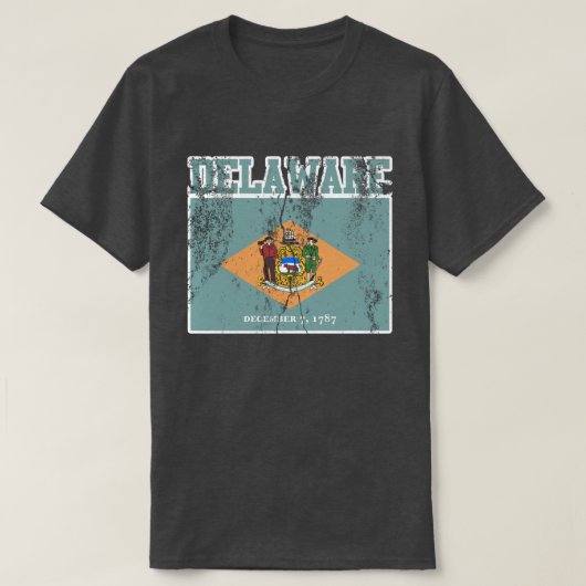 Delaware State Flag T-shirt (noodlijdend) (Design voorkant)