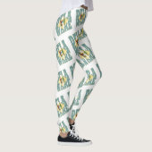 Delaware state flag tekstpatroon leggings (Rechts)