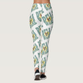 Delaware state flag tekstpatroon leggings (Achterkant)
