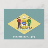 Delaware State Flag The First State Coat of Arms Briefkaart (Voorkant)