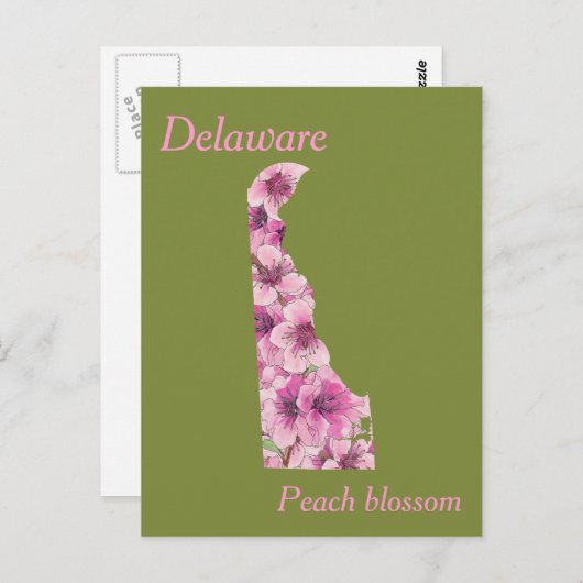 Delaware State Flower Collage Map Briefkaart (Voorkant / Achterkant)