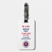 Delaware State Gepersonaliseerde Gift Idee Bagagel Bagagelabel (Achterkant verticaal)