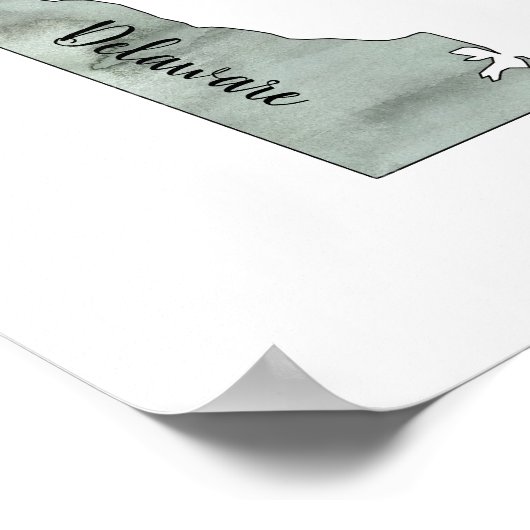 Delaware State Illustration Poster (Hoek)