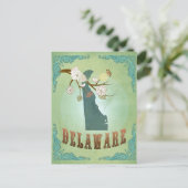 Delaware State Map - Groen Briefkaart (Staand voorkant)