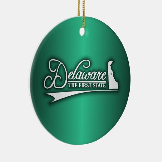 Delaware State of Mine Keramisch Ornament (Rechts)