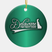 Delaware State of Mine Keramisch Ornament (Voorkant)