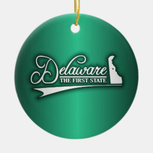 Delaware State of Mine Keramisch Ornament