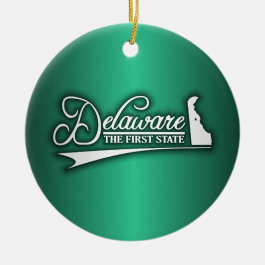 Delaware State of Mine Keramisch Ornament (Voorkant)