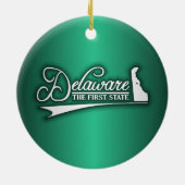 Delaware State of Mine Keramisch Ornament (Achterkant)