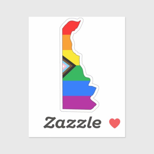 Delaware State Pride LGBTQ Progress Pride Sticker (Vel)