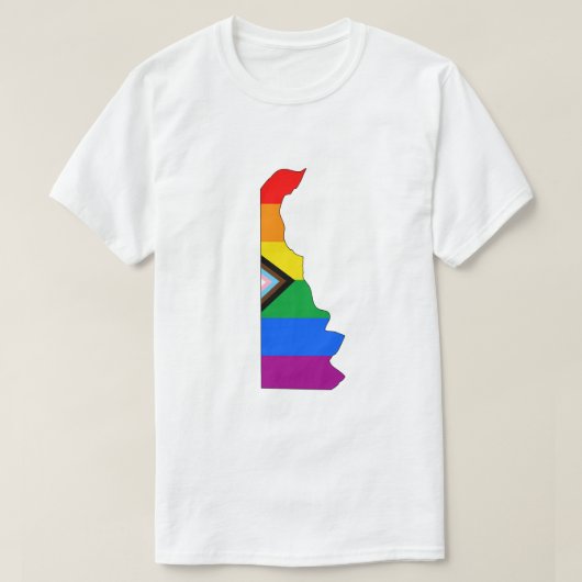 Delaware State Pride LGBTQ Progress Pride T-shirt (Design voorkant)