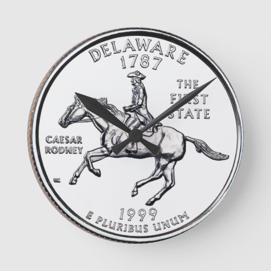 Delaware State Quarter Ronde Klok (Voorkant)