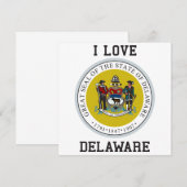 Delaware State Seal Kaart (Voorkant / Achterkant)