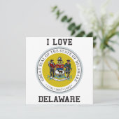 Delaware State Seal Kaart (Staand voorkant)