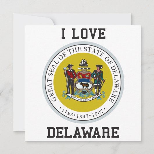 Delaware State Seal Kaart (Voorkant)