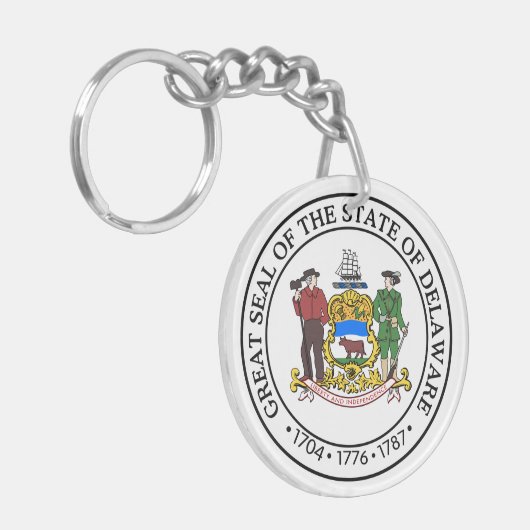Delaware State Seal - Sleutelhanger (Voorkant Links)