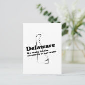 Delaware State Slogan Briefkaart (Staand voorkant)