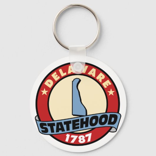 Delaware Statehood Gifts en T - shirts Sleutelhanger (Voorkant)