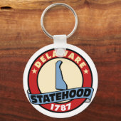 Delaware Statehood Gifts en T - shirts Sleutelhanger (Voorkant)