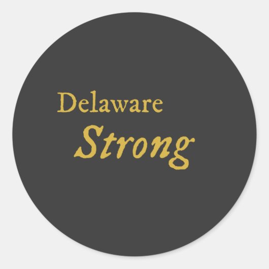 Delaware Strong Ronde Sticker (Voorkant)