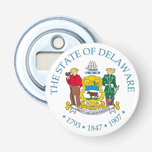 Delaware-teken Button Flesopener (Voorkant)