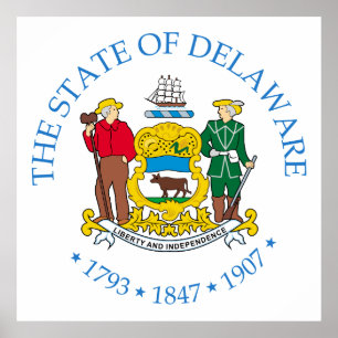 Delaware-teken Poster
