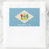 Delaware-teken Rechthoekige Sticker (Tas)