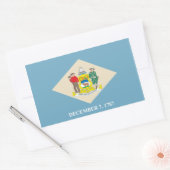 Delaware-teken Rechthoekige Sticker (Envelop)