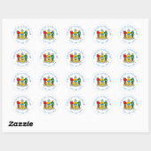 Delaware-teken Ronde Sticker (Vel)