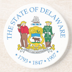 Delaware-teken Zandsteen Onderzetter