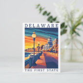 Delaware the First State USA Travel Place Briefkaart (Staand voorkant)