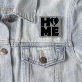 Delaware Thuis Hart Staat Knop Speld Vierkante Button 5,1 Cm (In situ)