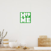 Delaware Thuis Hart Staat Poster Bord (Keuken)