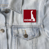 Delaware Thuis Weg Van Staat Knop Badge Speld Vierkante Button 5,1 Cm (In situ)