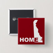 Delaware Thuis Weg Van Staat Knop Badge Speld Vierkante Button 5,1 Cm (Voorkant /achterkant)