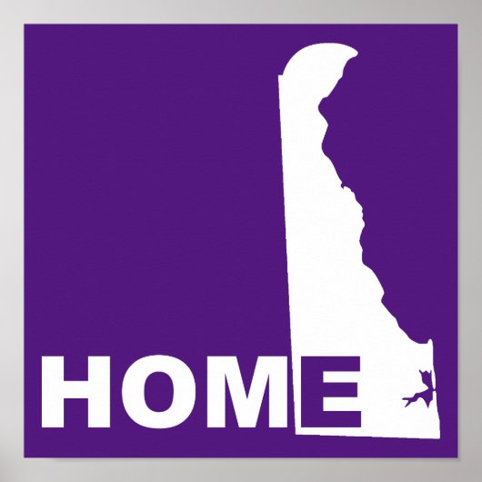Delaware Thuis Weg Van Staat Poster Bord (Voorkant)