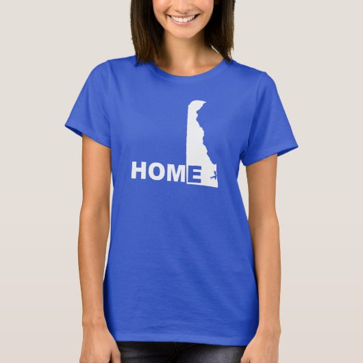 Delaware Thuis Weg Van Staat T-Shirt Tees (Voorkant)