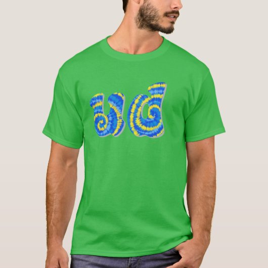 Delaware tie dye extra grote t-shirt (Voorkant)