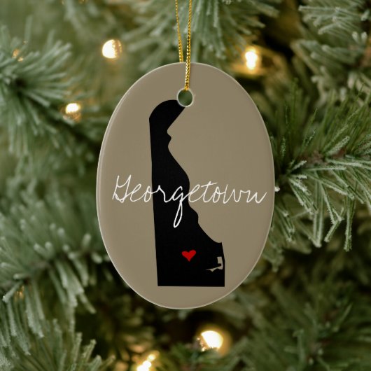 Delaware Town Keramisch Ornament (Boom)