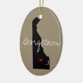 Delaware Town Keramisch Ornament (Links)