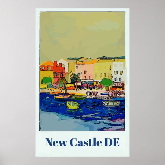 Delaware Travel Poster, bewerk tekst Poster (Voorkant)