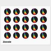 delaware trots. ronde sticker (Vel)