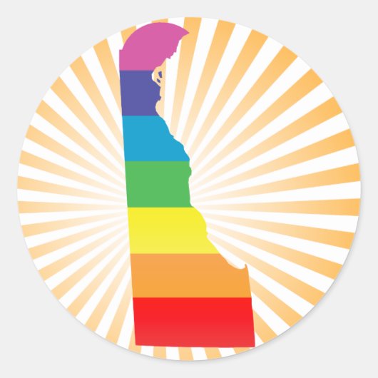 delaware trots. ronde sticker (Voorkant)