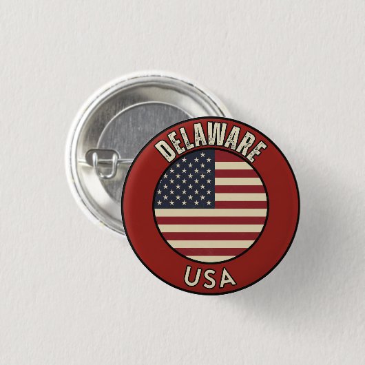 Delaware United States of America Ronde Button 3,2 Cm (Voorkant /achterkant)