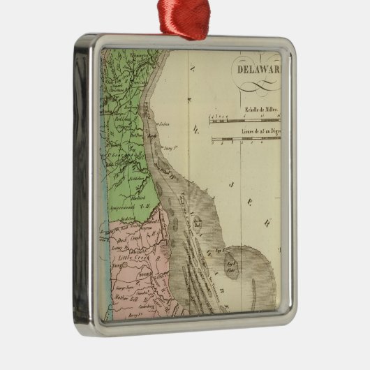 Delaware US Metalen Ornament (Rechts)