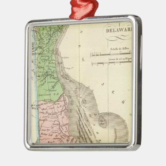 Delaware US Metalen Ornament (Links)